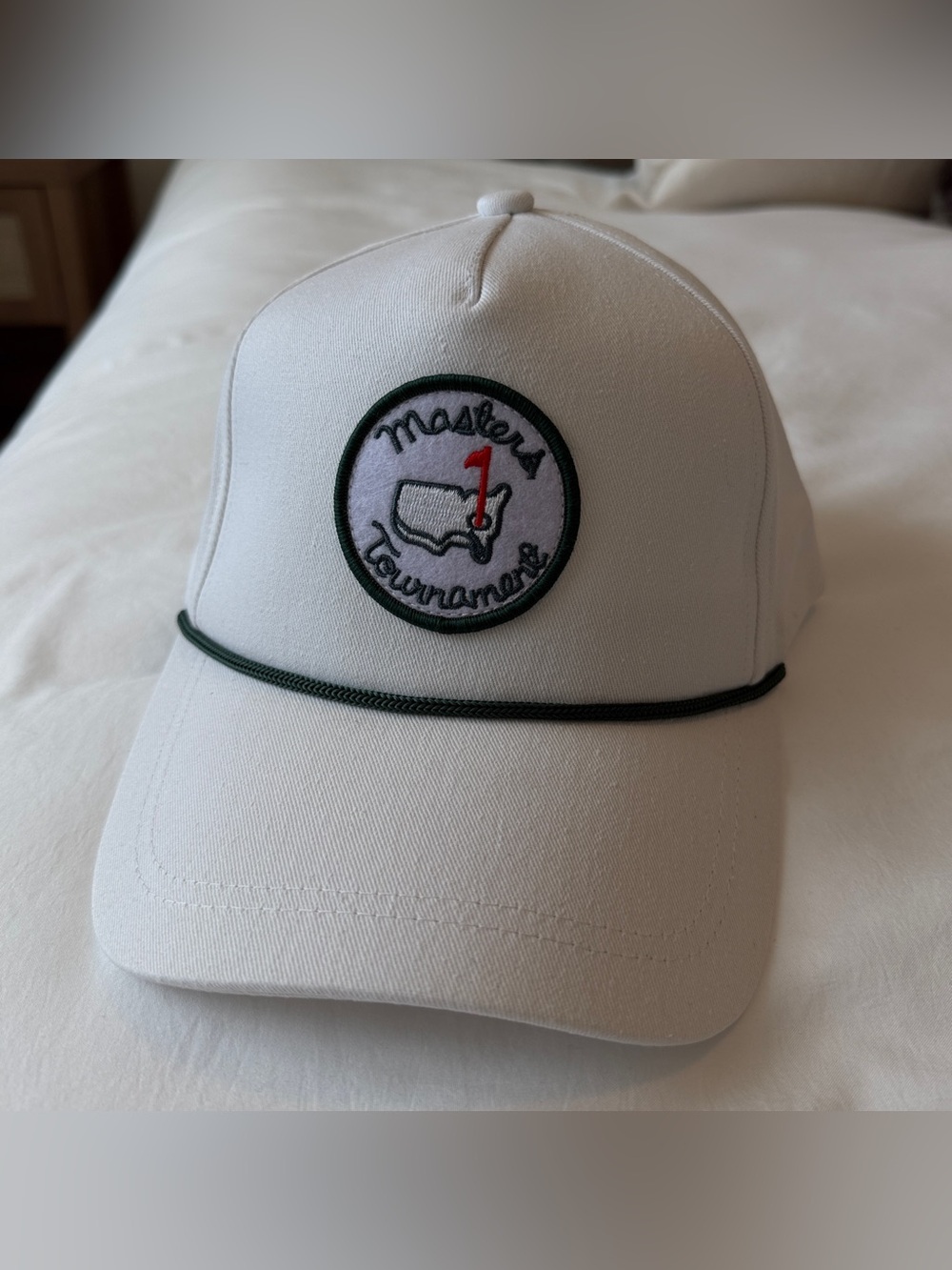 2026 Masters Tournament White Vintage Logo Embroidered Rope Hat Augusta